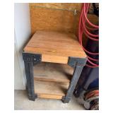 Shop table with wood top