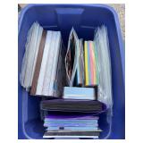 Tote with scrapbooking papers