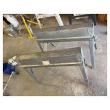 2 Metal folding sawhorses