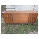 Dresser with vanity mirror.