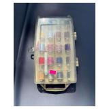 Vintage Portable Sewing Kit Organizer w/ Thread Spools & Assorted Notions