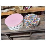 Two vintage hat boxes
