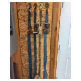 4 Blue Ratchet Tie-Down Straps – Heavy-Duty Cargo/Trailer Straps with Hooks working load 3,335
