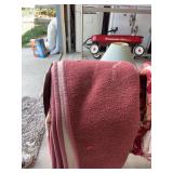 Pink Floral Paisley Fleece Throw Blanket