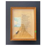Framed “Rose of Freedom” Patriotic Poem by A.L. Frink & Paul Eversole with Berlin Wall Fragment