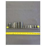 Mac 3/8 17-Piece 6-Point SAE & Metric Socket Set on Rails 14-3/4 and 5/16 -3/4