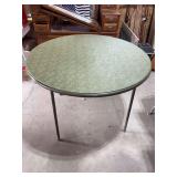 Vintage green round table