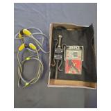 2 combo locks with codes set, flint and big r bag.