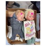 Pair of Vintage Mary Clark All By Herself Cloth & Vinyl Dolls