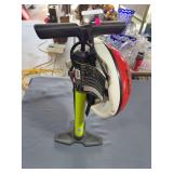 Bike pump and helmet