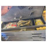 Gray Metal tool box 24” (L)x 12” (T)x 10” deep with contents