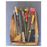 Assorted Hand Files, Rasps & Metalworking Tools