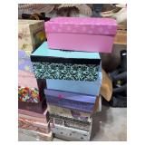 Large Lot of Decorative Storage & Photo Boxes – Assorted Sizes and Patterns