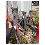 Pair of Heavy-Duty Adjustable Automotive Jack Stands