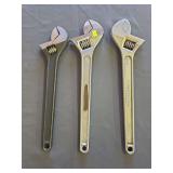 Craftsman 16 Inch Adjustable Wrench Set and Crescent 15 Inch Adjustable Wrench
