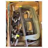 Assorted Heavy-Duty C-Clamps & Spring Clamps – Various Sizes