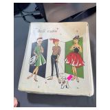 1960s Fashion Doll Case with 3 Dolls & Clothing Accessories