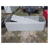 Plastic storage bin.
