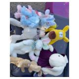 Tub of beanie babies most with tags still on them