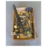 Assorted Door Hardware, Decorative Metal Brackets, Wiring & Hardware Parts