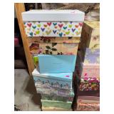 Large Lot of Decorative Storage & Photo Boxes – Assorted Sizes and Patterns