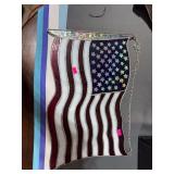 American flag stained glass decor