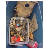 Ford Hub Caps, NAPA Hydraulic Brake Controller & Assorted Car Parts