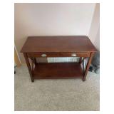 Wood Console Table with 2 Drawers & Lower Storage Shelf