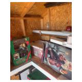 Assorted Christmas Decorations, Santa Figures & Holiday Storage Totes