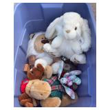 Tote with mixed stuffed animals
