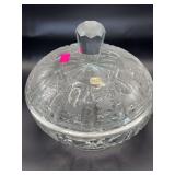 Vintage Bohemia Crystal Hand-Cut Covered Candy Dish – Made in Czechoslovakia