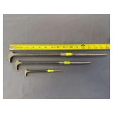 Snap-on 3-Piece Rolling Head Pry Bar / Lady Foot Pry Bar Set