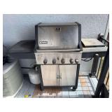 Kenmore Stainless Steel Propane Gas Grill w/ Side Shelves & Storage Cabinet