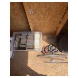 Horseshoes, Metal Stakes & Disney vhs tapes / Supplies with Storage Tote