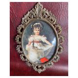 Vintage Made in Italy Decorative Picture Frame with Original Picture – Approx. 7” × 5””