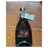 Wine Bottle Cheese board with tractor decal