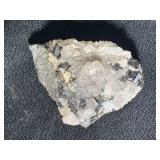 Black Sphalerite Crystals with Calcite – Approx. 4” × 3”