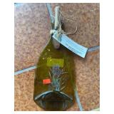 Wine bottle cheeseboard with Iris decal