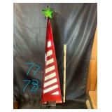52” Red and White Holiday Tree  - Mexico Art