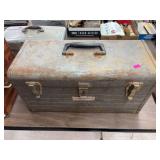 Vintage craftsmans tool box with tools