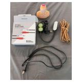 Assorted Electrical Cords, RCA Audio Cable, LED Light & Miscellaneous Accessories