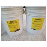 2. 5 gallon buckets of brownells heat treated wood charcoal half full and almost full.