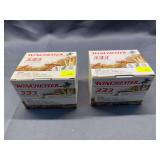 2 Boxes Winchester .22 LR – 333 Rounds Each, 36 Grain Copper-Plated Hollow Point