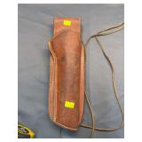 Vintage Brown Leather Shoulder Holster – Approx. 12” Long