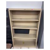Tan Metal Adjustable Shelving Unit / Bookcase