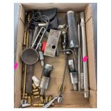 Assorted Gunsmithing Tools, Cleaning Rods, Brass Cases & Gun Parts