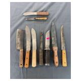 Assorted Vintage Fixed-Blade Knives