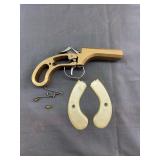 Vintage Brass Double-Set Trigger Assembly with Ivory-Tone Grip Panels & Hardware