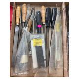 Flat of various sized files