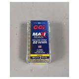 1 Box CCI Maxi-Mag Varmint .22 WMR 40 Grain JHP Ammo – 50 Rounds